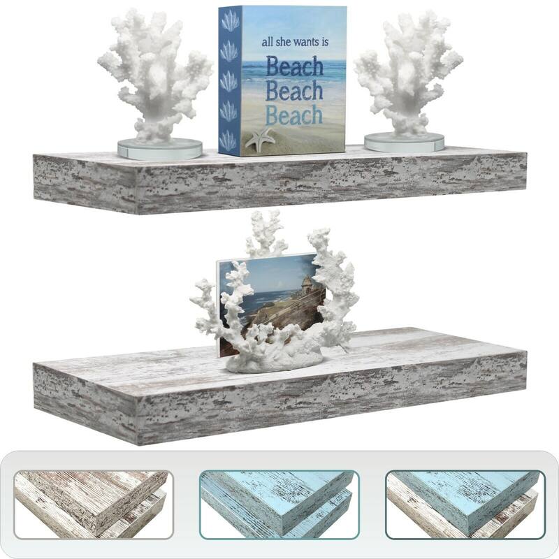 2Pcs 16" Rectangular Floating Shelves Bed Bath & Beyond 40027714